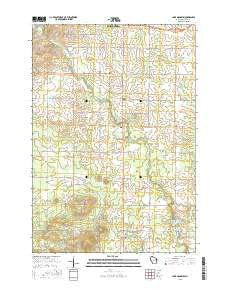 Lake Manakiki Wisconsin Current topographic map, 1:24000 scale, 7.5 X 7.5 Minute, Year 2015