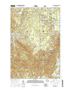 Lake Tahkodah Wisconsin Current topographic map, 1:24000 scale, 7.5 X 7.5 Minute, Year 2015