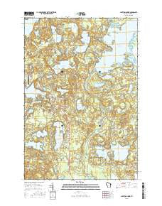 Lake Tomahawk Wisconsin Current topographic map, 1:24000 scale, 7.5 X 7.5 Minute, Year 2015