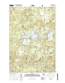 Laona Wisconsin Current topographic map, 1:24000 scale, 7.5 X 7.5 Minute, Year 2015