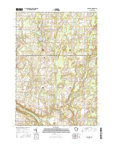 Larrabee Wisconsin Current topographic map, 1:24000 scale, 7.5 X 7.5 Minute, Year 2015