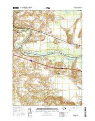 Lewiston Wisconsin Current topographic map, 1:24000 scale, 7.5 X 7.5 Minute, Year 2016