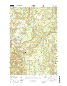 Lily Wisconsin Current topographic map, 1:24000 scale, 7.5 X 7.5 Minute, Year 2015