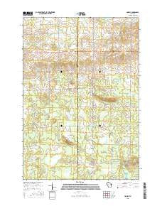 Lindsey Wisconsin Current topographic map, 1:24000 scale, 7.5 X 7.5 Minute, Year 2015