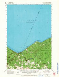 Little Girls Point Michigan Historical topographic map, 1:62500 scale, 15 X 15 Minute, Year 1956