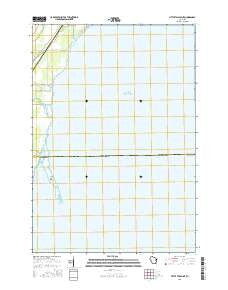 Little Tail Point Wisconsin Current topographic map, 1:24000 scale, 7.5 X 7.5 Minute, Year 2015