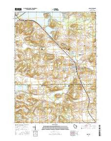 Lodi Wisconsin Current topographic map, 1:24000 scale, 7.5 X 7.5 Minute, Year 2016