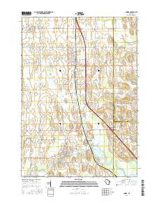 Lomira Wisconsin Current topographic map, 1:24000 scale, 7.5 X 7.5 Minute, Year 2015