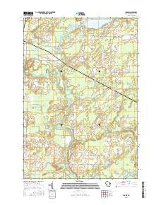 Loomis Wisconsin Current topographic map, 1:24000 scale, 7.5 X 7.5 Minute, Year 2016