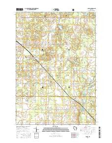 Lublin Wisconsin Current topographic map, 1:24000 scale, 7.5 X 7.5 Minute, Year 2015