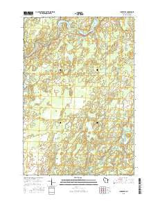 Lugerville Wisconsin Current topographic map, 1:24000 scale, 7.5 X 7.5 Minute, Year 2015