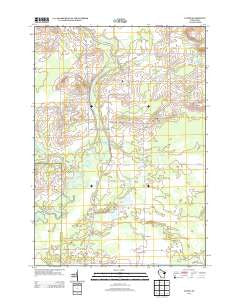 Lunds Wisconsin Historical topographic map, 1:24000 scale, 7.5 X 7.5 Minute, Year 2013