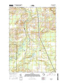 Lunds Wisconsin Current topographic map, 1:24000 scale, 7.5 X 7.5 Minute, Year 2016
