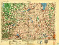 Madison Wisconsin Historical topographic map, 1:250000 scale, 1 X 2 Degree, Year 1960