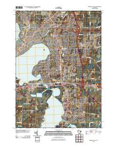 Madison East Wisconsin Historical topographic map, 1:24000 scale, 7.5 X 7.5 Minute, Year 2010