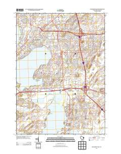 Madison East Wisconsin Historical topographic map, 1:24000 scale, 7.5 X 7.5 Minute, Year 2013