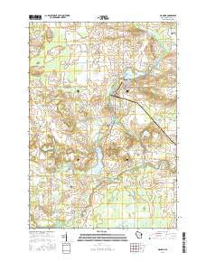 Manawa Wisconsin Current topographic map, 1:24000 scale, 7.5 X 7.5 Minute, Year 2016