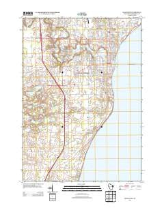 Manitowoc Wisconsin Historical topographic map, 1:24000 scale, 7.5 X 7.5 Minute, Year 2013