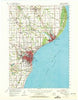 Manitowoc Wisconsin Historical topographic map, 1:62500 scale, 15 X 15 Minute, Year 1954
