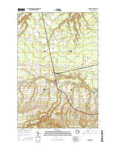 Marengo Wisconsin Current topographic map, 1:24000 scale, 7.5 X 7.5 Minute, Year 2015