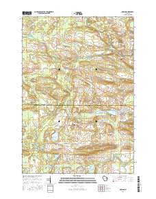 Marion Wisconsin Current topographic map, 1:24000 scale, 7.5 X 7.5 Minute, Year 2016