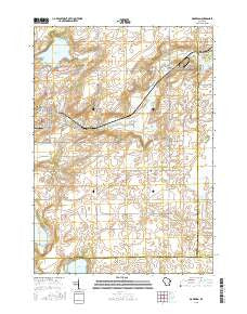 Markesan Wisconsin Current topographic map, 1:24000 scale, 7.5 X 7.5 Minute, Year 2015