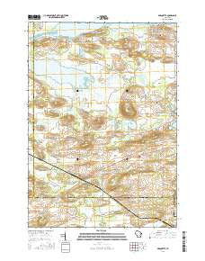 Marquette Wisconsin Current topographic map, 1:24000 scale, 7.5 X 7.5 Minute, Year 2016