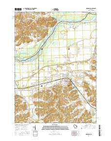 Mazomanie Wisconsin Current topographic map, 1:24000 scale, 7.5 X 7.5 Minute, Year 2016
