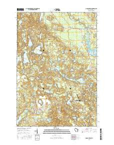 McNaughton Wisconsin Current topographic map, 1:24000 scale, 7.5 X 7.5 Minute, Year 2015