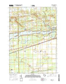 Meehan Wisconsin Current topographic map, 1:24000 scale, 7.5 X 7.5 Minute, Year 2015