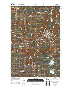 Mellen Wisconsin Historical topographic map, 1:24000 scale, 7.5 X 7.5 Minute, Year 2011