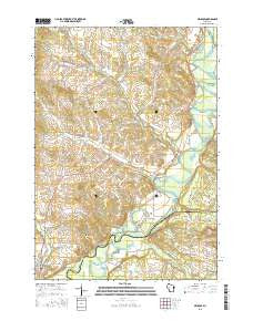 Melrose Wisconsin Current topographic map, 1:24000 scale, 7.5 X 7.5 Minute, Year 2015