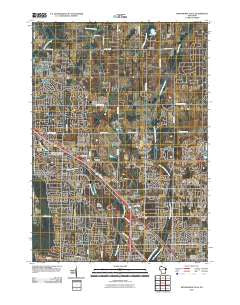 Menomonee Falls Wisconsin Historical topographic map, 1:24000 scale, 7.5 X 7.5 Minute, Year 2010