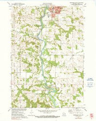Menomonie South Wisconsin Historical topographic map, 1:24000 scale, 7.5 X 7.5 Minute, Year 1972