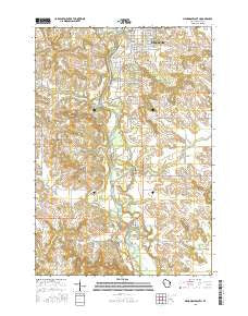 Menomonie South Wisconsin Current topographic map, 1:24000 scale, 7.5 X 7.5 Minute, Year 2015