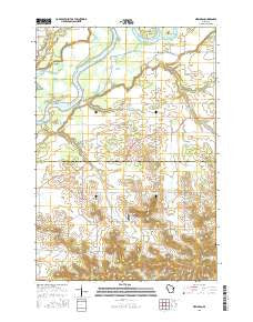 Meridean Wisconsin Current topographic map, 1:24000 scale, 7.5 X 7.5 Minute, Year 2015