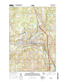 Merrill Wisconsin Current topographic map, 1:24000 scale, 7.5 X 7.5 Minute, Year 2015