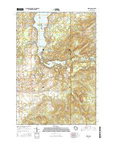 Mikana Wisconsin Current topographic map, 1:24000 scale, 7.5 X 7.5 Minute, Year 2015
