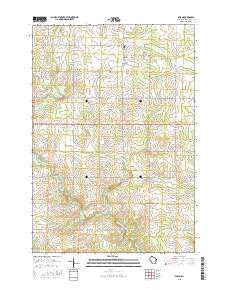 Milan Wisconsin Current topographic map, 1:24000 scale, 7.5 X 7.5 Minute, Year 2015