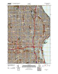 Milwaukee Wisconsin Historical topographic map, 1:24000 scale, 7.5 X 7.5 Minute, Year 2010