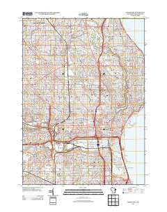 Milwaukee Wisconsin Historical topographic map, 1:24000 scale, 7.5 X 7.5 Minute, Year 2013