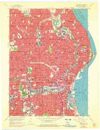 Milwaukee Wisconsin Historical topographic map, 1:24000 scale, 7.5 X 7.5 Minute, Year 1958