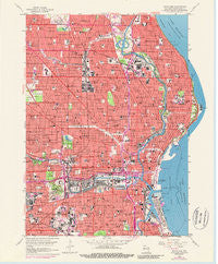 Milwaukee Wisconsin Historical topographic map, 1:24000 scale, 7.5 X 7.5 Minute, Year 1958