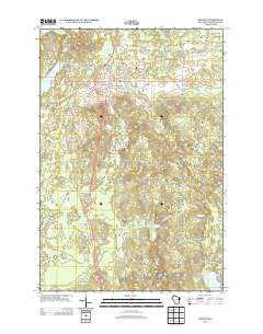 Minong Wisconsin Historical topographic map, 1:24000 scale, 7.5 X 7.5 Minute, Year 2013