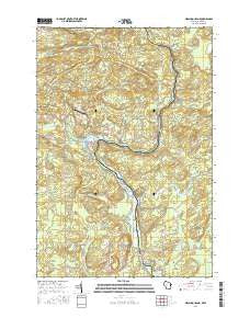 Miscauno Island Wisconsin Current topographic map, 1:24000 scale, 7.5 X 7.5 Minute, Year 2016