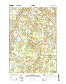 Mission Lake Wisconsin Current topographic map, 1:24000 scale, 7.5 X 7.5 Minute, Year 2015