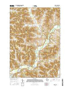 Modena Wisconsin Current topographic map, 1:24000 scale, 7.5 X 7.5 Minute, Year 2015