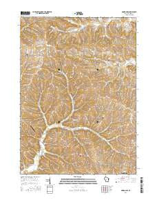 Monroe NW Wisconsin Current topographic map, 1:24000 scale, 7.5 X 7.5 Minute, Year 2016