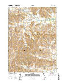 Monticello Wisconsin Current topographic map, 1:24000 scale, 7.5 X 7.5 Minute, Year 2016