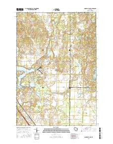 Moose Ear Lake Wisconsin Current topographic map, 1:24000 scale, 7.5 X 7.5 Minute, Year 2015